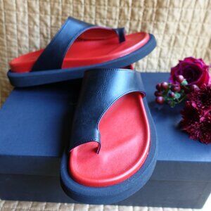 Kat Von D....VonD Poe Sandals..Size 9, New in Box, never use. Black and red.